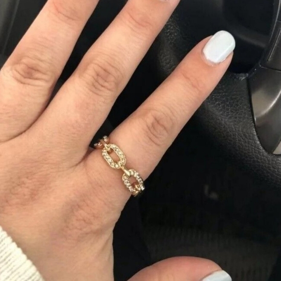 Crystal Chain Link Ring by Baublebar - Picture 2 of 5